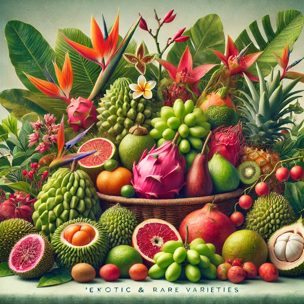 Exotic and Rare Varieties of Tropical Fruits and Plants