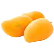 Two Mango Mingolo fruits with golden skin, ready to be enjoyed.